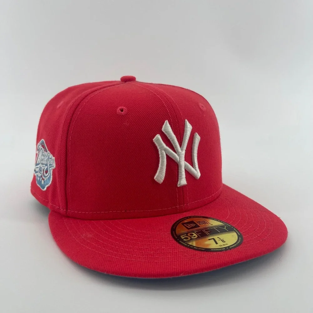 New York Yankees Fit Hat Cap Men 7 1/8 Red New Era 59FIFTY 1998 World Series